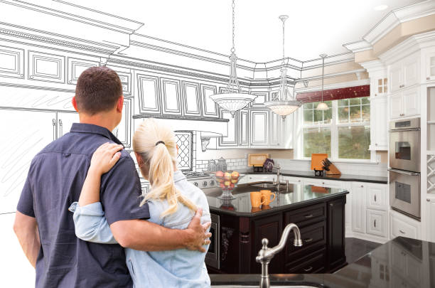 Professional Kitchen Island Installation technician working in Pikesville, MD